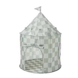 Tente de jeu en tissus recyclé - Checkered green