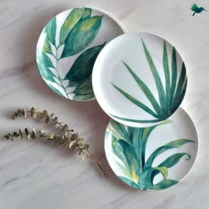 Assiette Motif Tropical