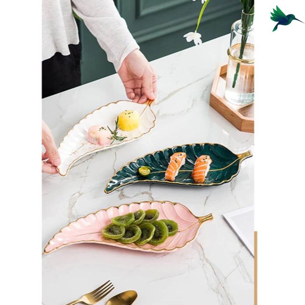 Assiette céramique Feuille – Image 3