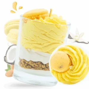 Bougie gourmande macaron vanille – Noël