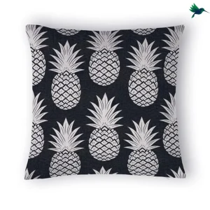 Coussin Ananas Noir et Blanc