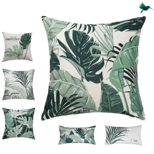 Coussin Feuilles Tropicales