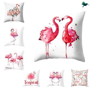 Coussin Flamant Rose