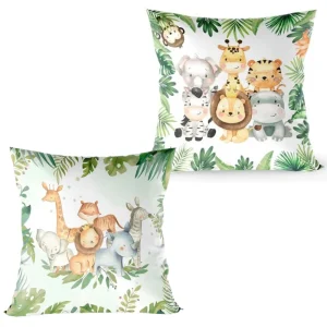 Coussin Jungle Animaux Chambre Bébé