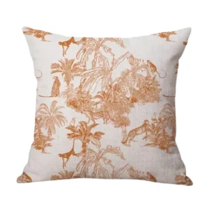 Coussin Jungle Beige Orange