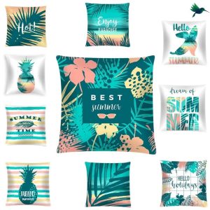 Coussin imprimé Tropical