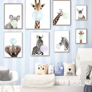 Affiche Animaux Bulle de chewing gum