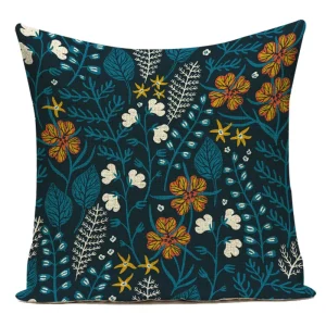 Coussin Jungle Bleu Profond