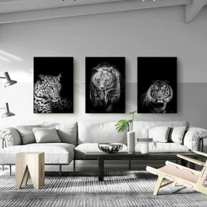 Affiche Animaux noir et blanc