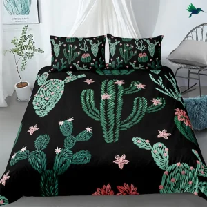 Housse de couette Cactus noir