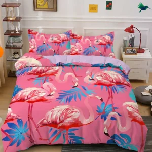 Housse de couette Flamant rose 1 personne