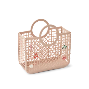 Panier samantha avec breloques - Rose