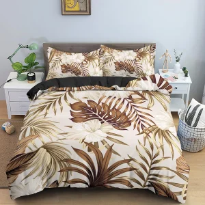 Housse de couette Tropical Marron Beige