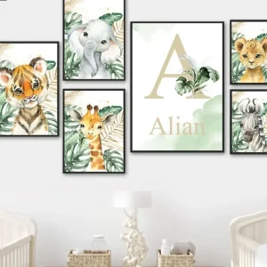 Poster Safari Bébé Personnalisable