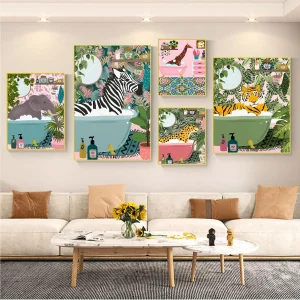 Poster Jungle Salle de Bain