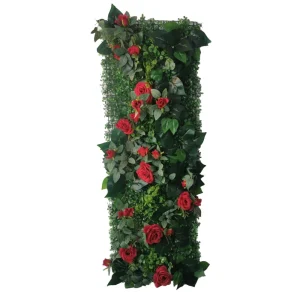 Mur Végétal Artificiel Rose Rouge