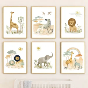 Affiche Safari Bébé