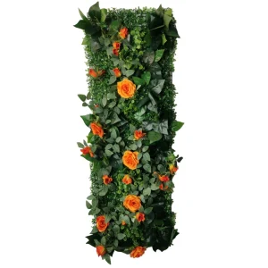 Mur Végétal Artificiel Fleurs Orange