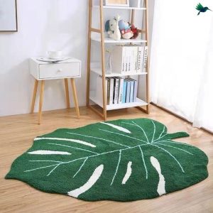 Tapis en Forme de Feuille