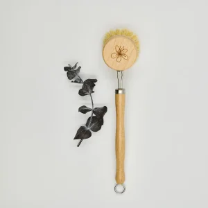 Brosse à vaisselle à tête rechargeable en bambou