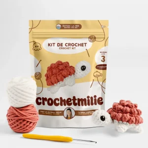 Kit de crochet | La tortue (niveau 3, intermédiaire)