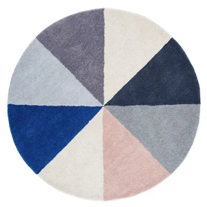 Tapis Bobby Bleu-Rose