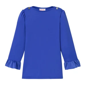 Tee-shirt anti UV fille, UPF 50+, bleu outremer | BORA BORA T-SHIRT