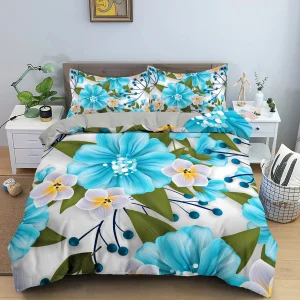 Housse de couette Exotique bleu vif