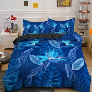Housse de Couette Exotique Bleu